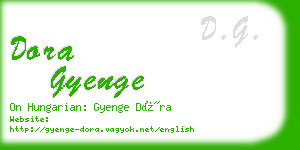 dora gyenge business card